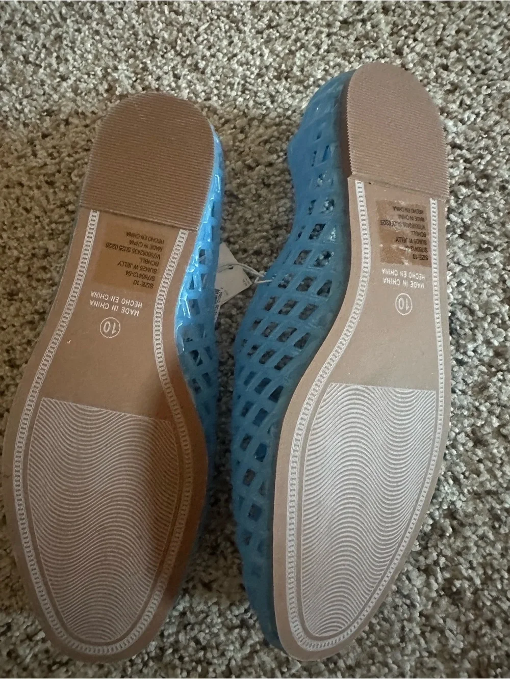 NWT GAP Women’s Blue Jelly Sandal Flats size 10